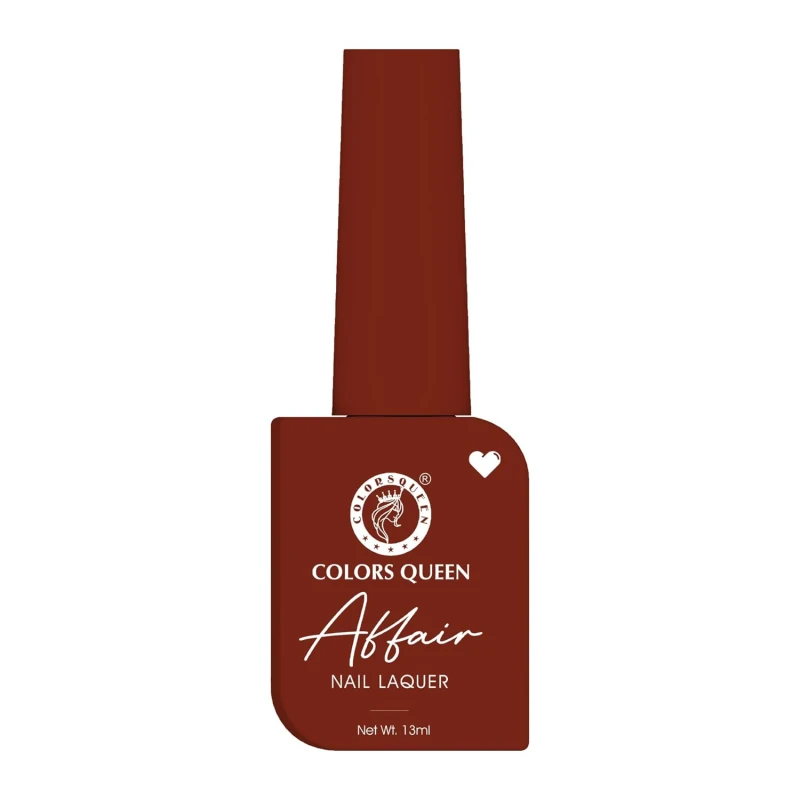 Colors Queen Affair Nail Polish - 61 - Rose Wood 13ml | Rich Pigmentation, Quick Drying, Long Lasting Nail Paint | Chip Resistant, No Harmful Chemicals, Semi Matte Nail Polish for Women thumbnail 7
